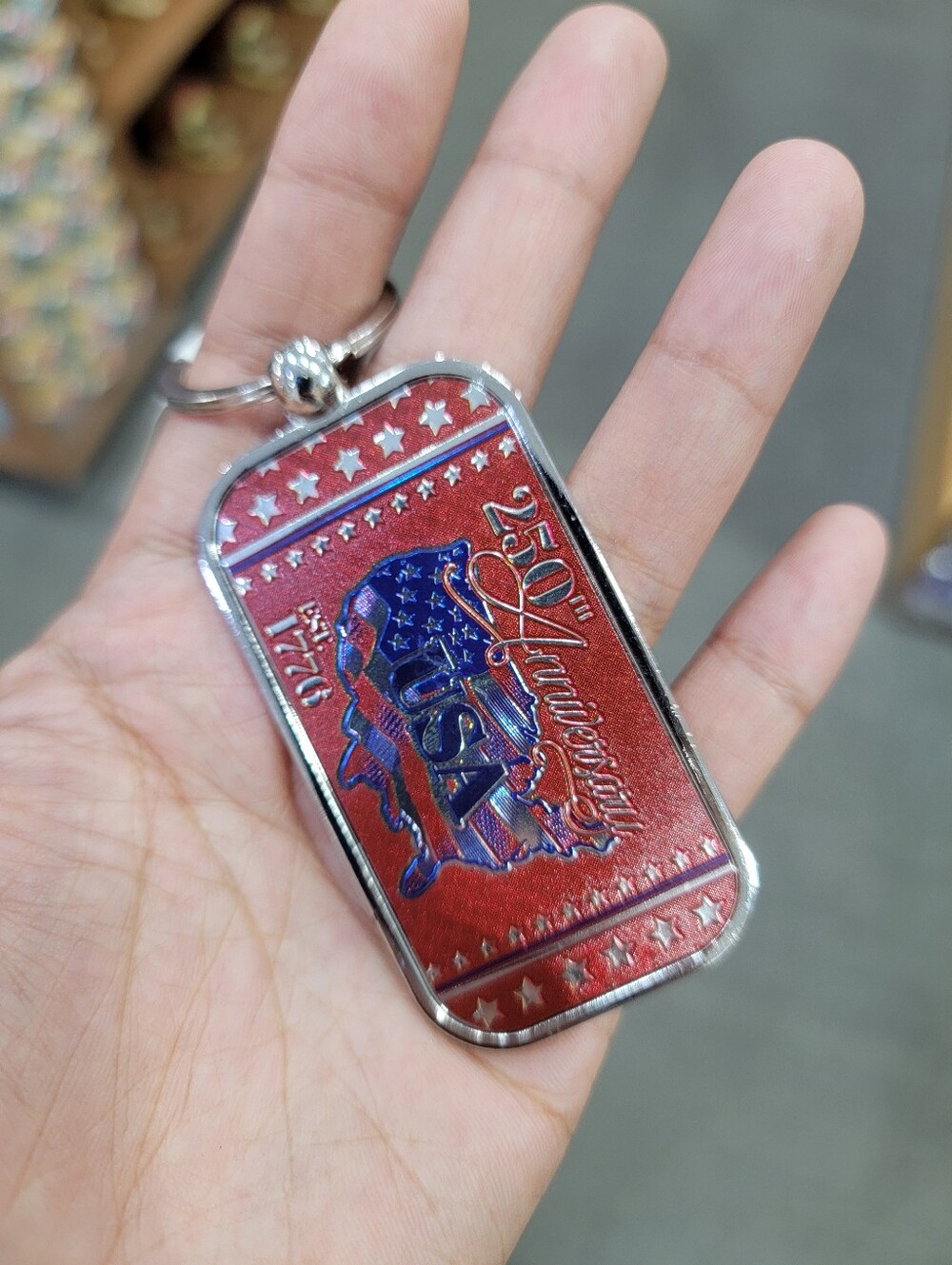 4th Of July Deal🇺🇸 USA 250th Anniversary Red And Blur Patriotic Keychain